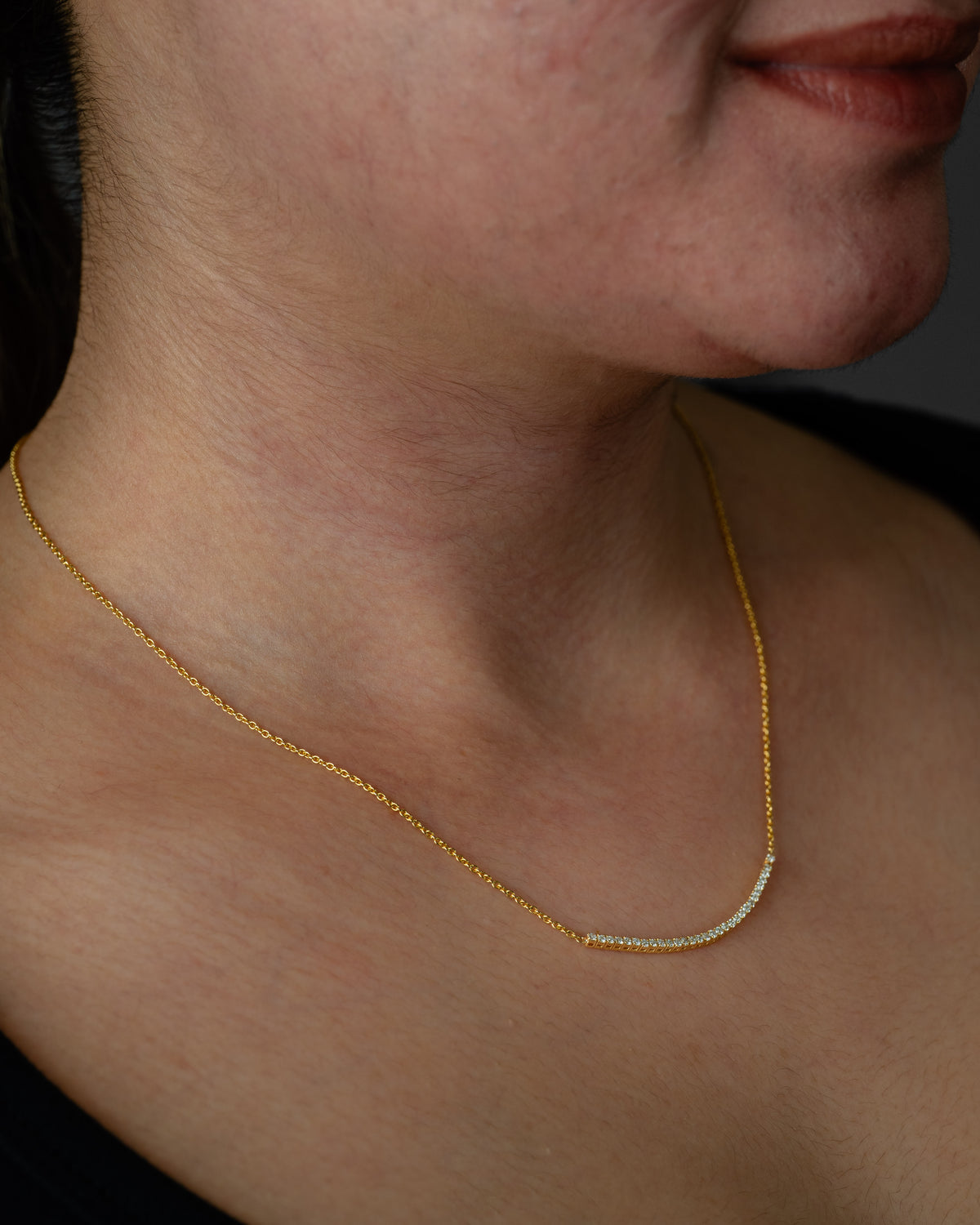 HALF TENNIS PENDANT CHAIN