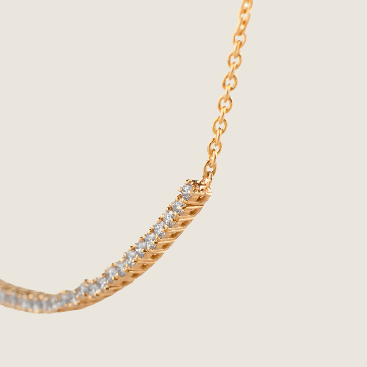 HALF TENNIS PENDANT CHAIN