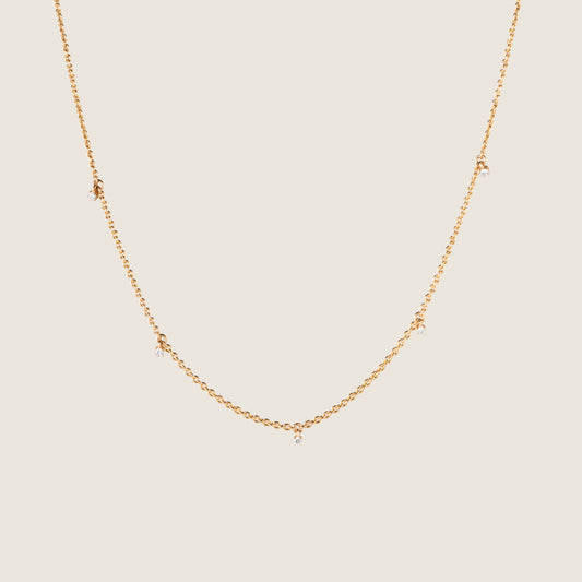 MULTI DIAMOND PENDANT CHAIN